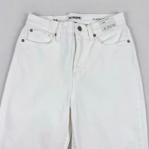 J Crew Women's Classic Straight Leg Jean Size 26 White - Picture 6 of 16